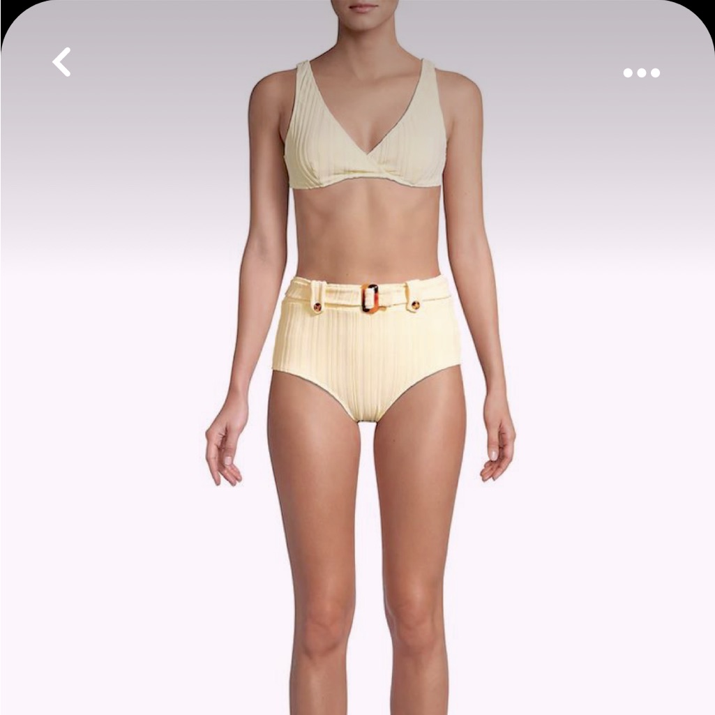 Solid & Striped Pale Yellow Bikini Xs